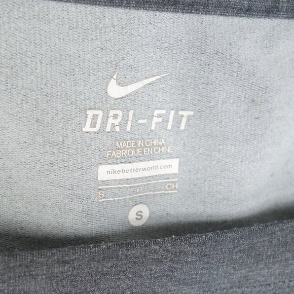 Nike Sweatshirt Womens Small Gray Long Sleeve Dri Fit Round Neck Stretch - Picture 3 of 9
